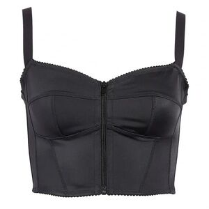 Skims Glam Bustier Top Medium onyx black